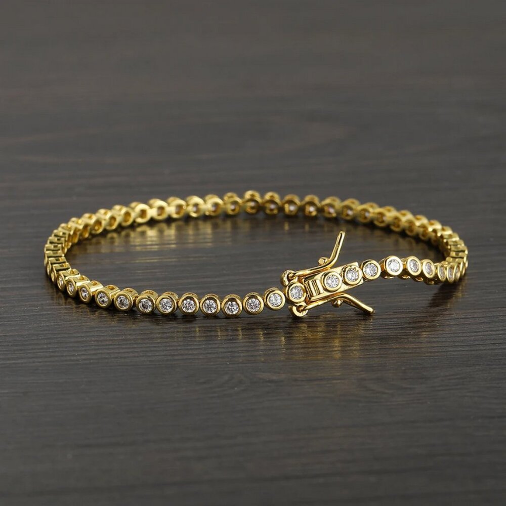 2ct Diamond Womens 14K Gold Tennis Bracelet Ladies 14 Karat Silver Jewelry 7" 8"